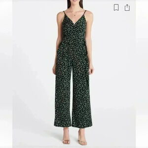 Kaileigh Rochelle Green Floral  Knit Jumpsuit NWOT XLP  Petite Fall Colors